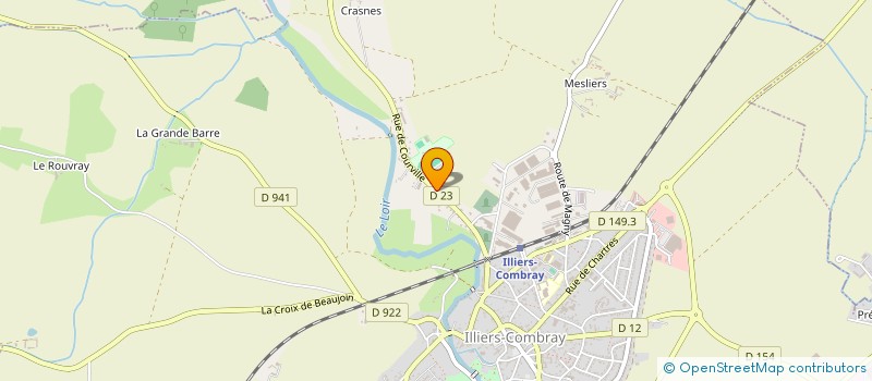 localisation de l'entreprise BINET PEINTURE à ILLIERS-COMBRAY