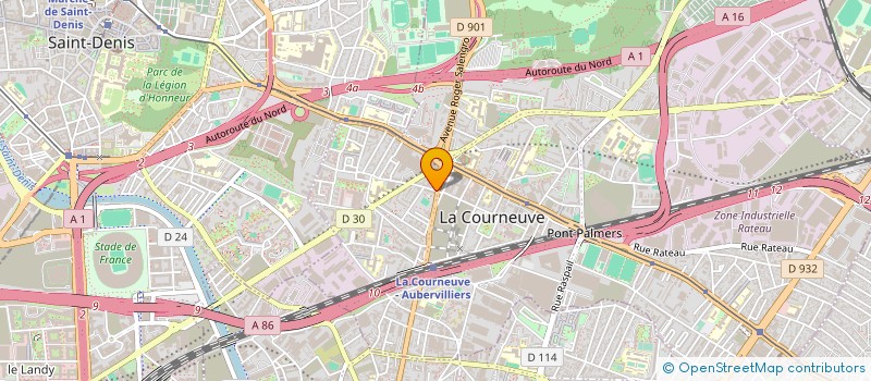 localisation de l'entreprise BINOIS YVES ET PERRET JOELLE à LA COURNEUVE