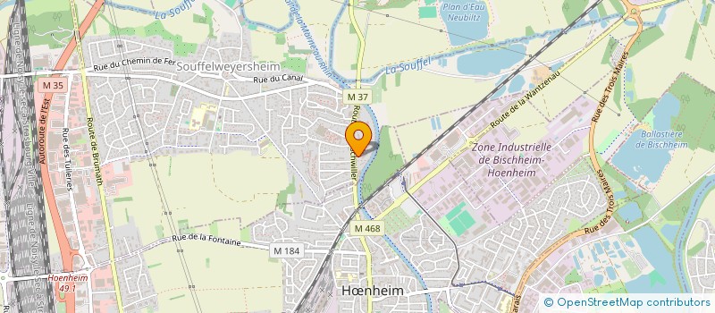 localisation de l'entreprise BINOME KINE  SOUFFELWEYERSHEIM