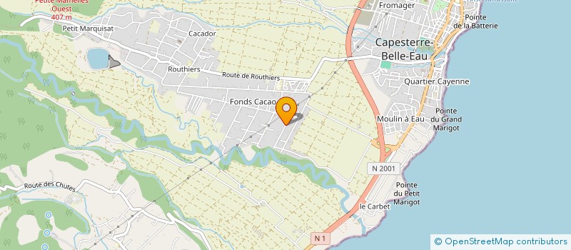 localisation de l'entreprise BIO ANIMAL FOOD GUADELOUPE  CAPESTERRE-BELLE-EAU