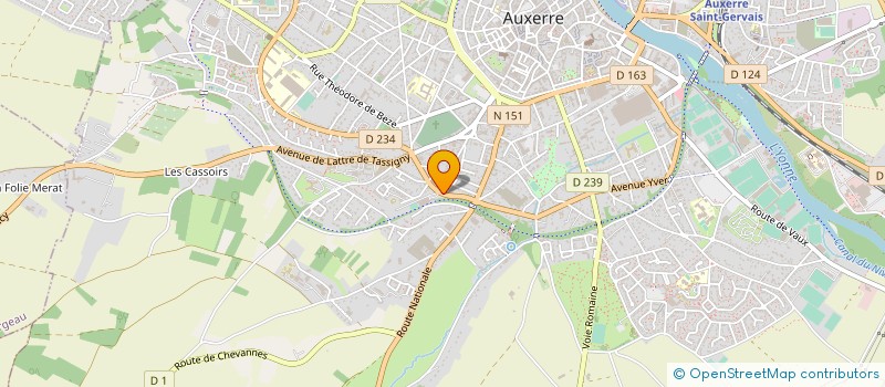 localisation de l'entreprise BIO BOURGOGNE-FRANCHE-COMTE à AUXERRE