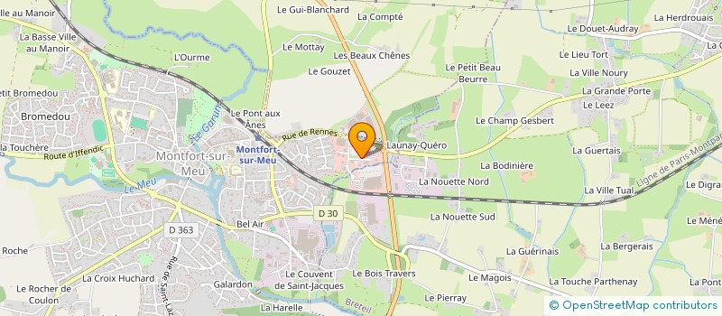 localisation de l'entreprise BIO BREIZH NATURE  MONTFORT-SUR-MEU