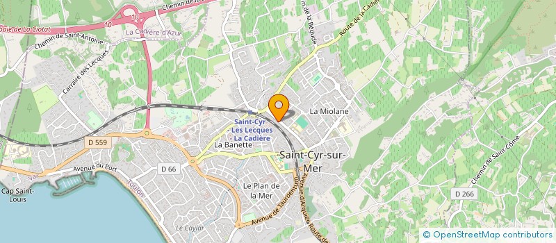 localisation de l'entreprise BIO'CARS à SAINT-CYR-SUR-MER
