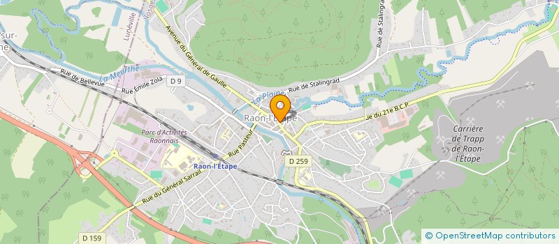 localisation de l'entreprise BIO'CEANE à RAON-L'ETAPE