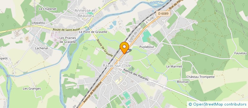 localisation de l'entreprise BIO CHAUFF'  RAZAC-SUR-L'ISLE