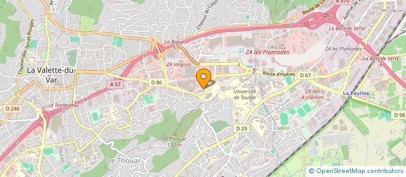 localisation de l'entreprise BIO & CO LE MARCHE TOULON à LA VALETTE-DU-VAR