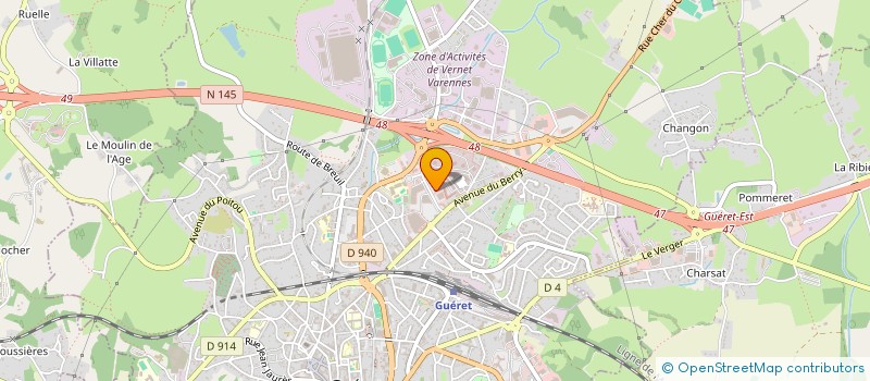 localisation de l'entreprise BIO ETRE à GUERET