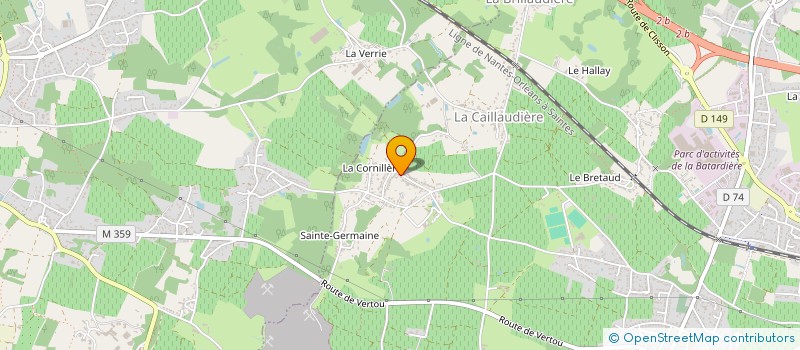 localisation de l'entreprise BIO FAMILLE BIDEAU à LA HAIE-FOUASSIERE