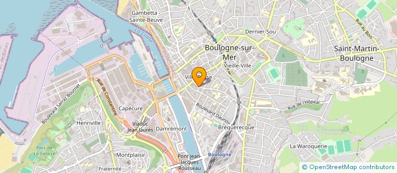 localisation de l'entreprise BIO FOOD à BOULOGNE-SUR-MER