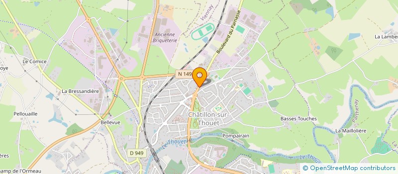 localisation de l'entreprise BIO FORME à CHATILLON-SUR-THOUET