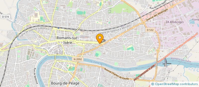 localisation de l'entreprise BIO-GAMBETTA  ROMANS-SUR-ISERE