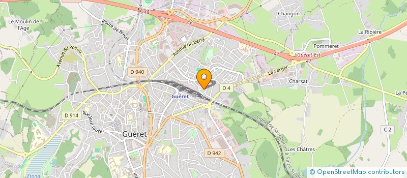 localisation de l'entreprise BIO GREEN 23  GUERET