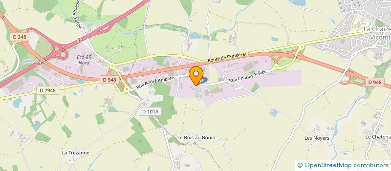 localisation de l'entreprise BIO HABITAT à LA CHAIZE-LE-VICOMTE