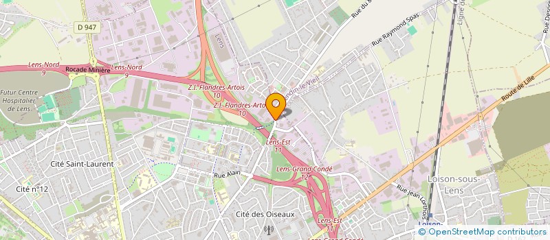 localisation de l'entreprise BIO INSERTION SOCIALE ET SOLIDAIRE  LENS