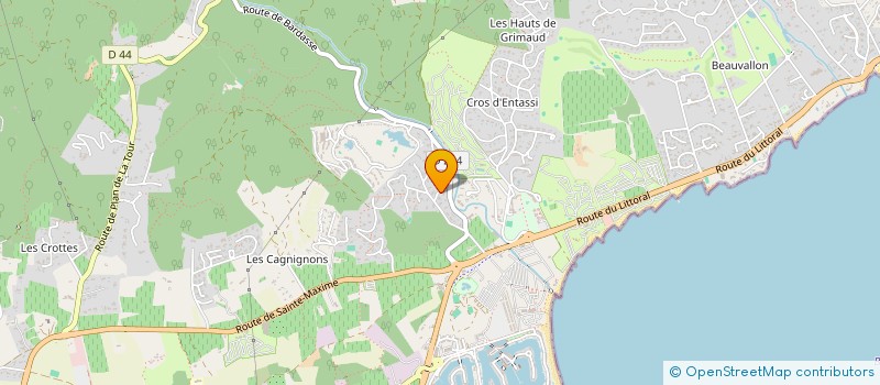 localisation de l'entreprise BIO MARKET à GRIMAUD