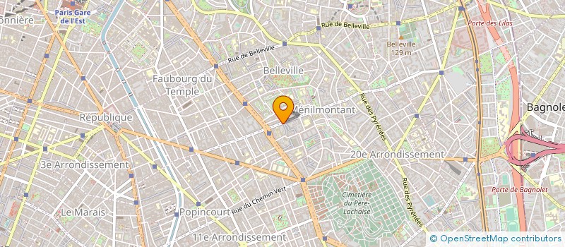 localisation de l'entreprise BIO MENILMONTANT  PARIS