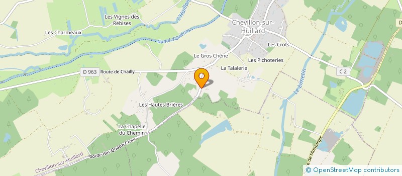 localisation de l'entreprise BIO-PAYSAGES à CHEVILLON-SUR-HUILLARD