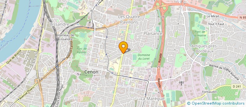 localisation de l'entreprise BIO QUALITE AQUITAINE à CENON