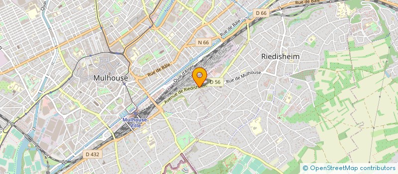 localisation de l'entreprise BIO-REBBERG à MULHOUSE