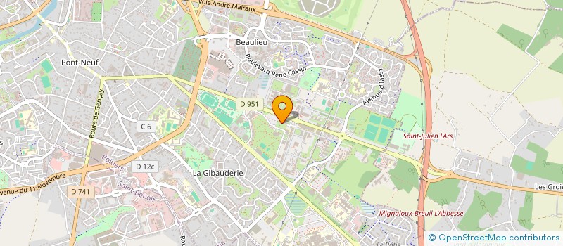 localisation de l'entreprise BIO'ROC à POITIERS