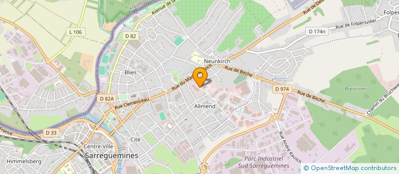 localisation de l'entreprise BIO SANTE KREPPI à SARREGUEMINES