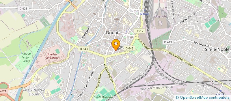 localisation de l'entreprise BIO SCI à DOUAI