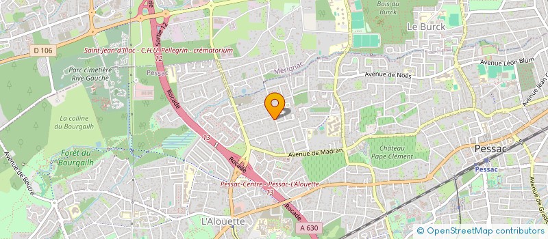 localisation de l'entreprise BIO SUB à PESSAC