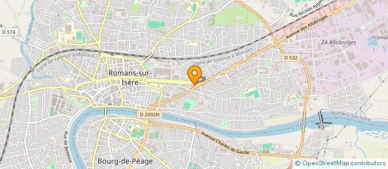localisation de l'entreprise BIO-TOURNON à ROMANS-SUR-ISERE