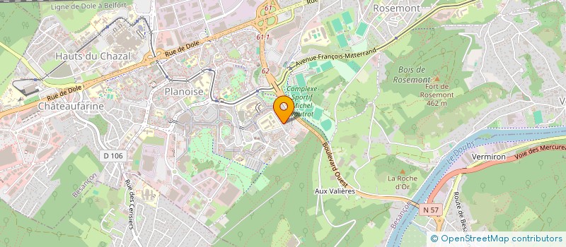localisation de l'entreprise BIO-TRANS à BESANCON