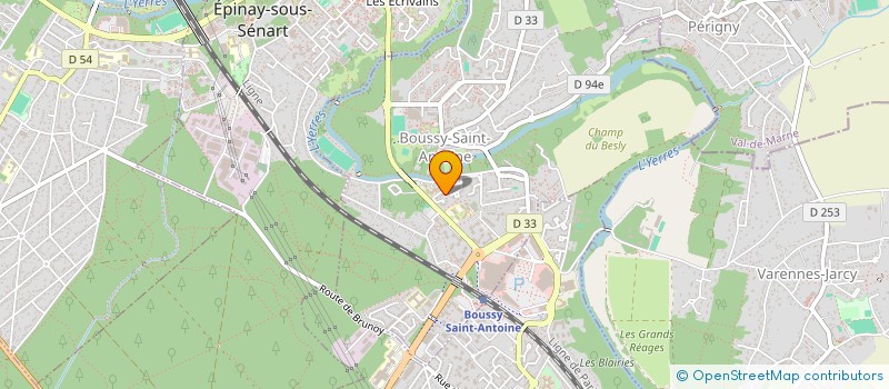 localisation de l'entreprise BIO VER'TIGE à QUINCY-SOUS-SENART