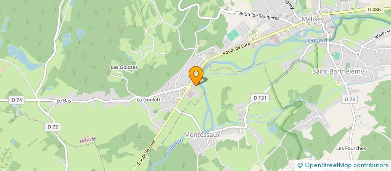 localisation de l'entreprise BIO VRAC DES 1000 ETANGS  MELISEY