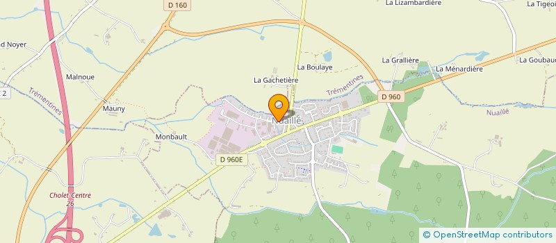 localisation de l'entreprise BIO WEST à NUAILLE