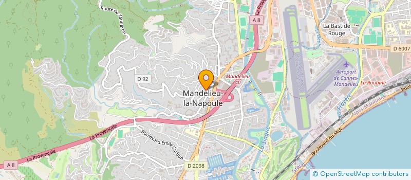 localisation de l'entreprise BIOASSAYS FRANCE à MANDELIEU-LA-NAPOULE