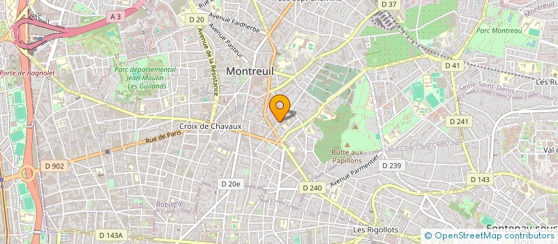 localisation de l'entreprise BIOCEP' S à MONTREUIL