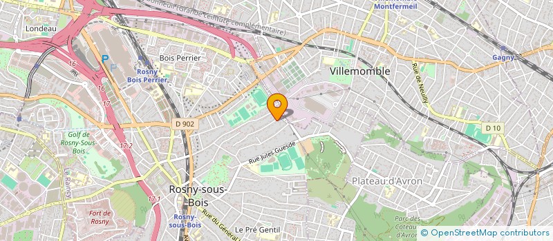 localisation de l'entreprise BIOCLEAN à ROSNY-SOUS-BOIS