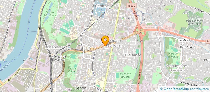 localisation de l'entreprise BIOCOOP 4 PAVILLONS à CENON