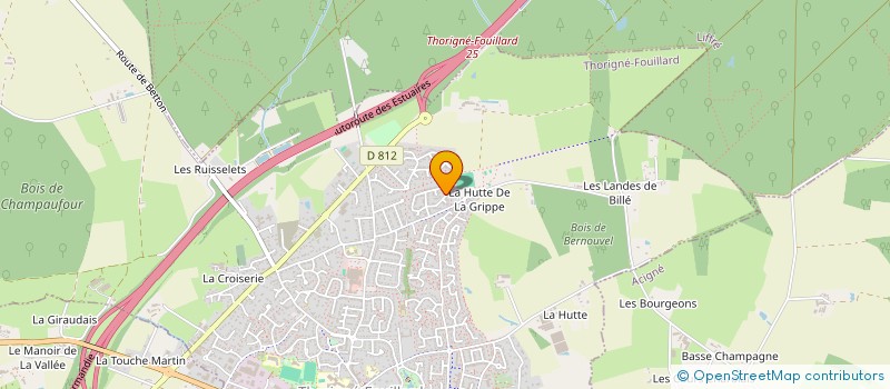 localisation de l'entreprise BIOCREA à THORIGNE-FOUILLARD