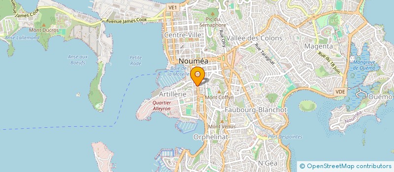 localisation de l'entreprise BIODIVERSITE & ECOLOGIE TROPICALES CONSULTANTS à NOUMEA