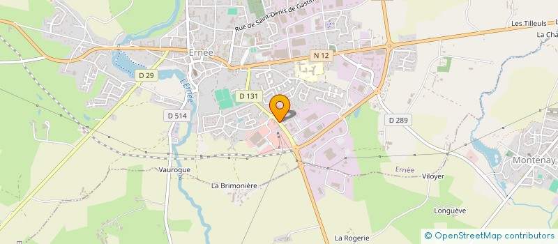 localisation de l'entreprise BIOERNEE à ERNEE