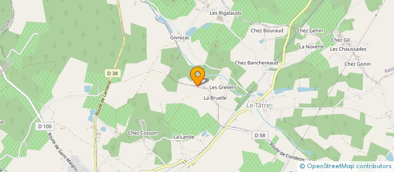 localisation de l'entreprise BIOFRANC à CHANTILLAC