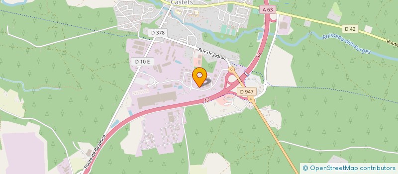 localisation de l'entreprise BIOFRANCE40  CASTETS