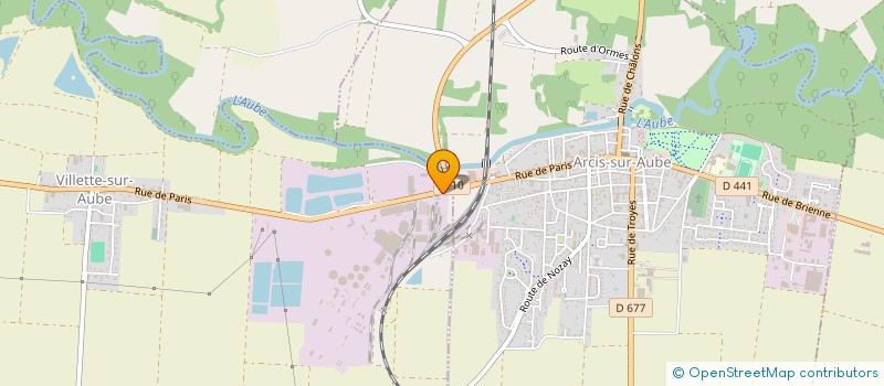 localisation de l'entreprise BIOGAZ D'ARCIS à VILLETTE-SUR-AUBE