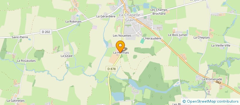 localisation de l'entreprise BIOGAZ DES HENRIAIS  LA CHAPELLE-GLAIN