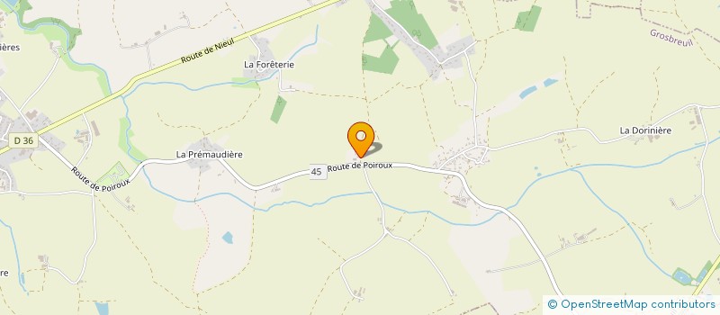 localisation de l'entreprise BIOGAZ LA GACHETIERE à GROSBREUIL