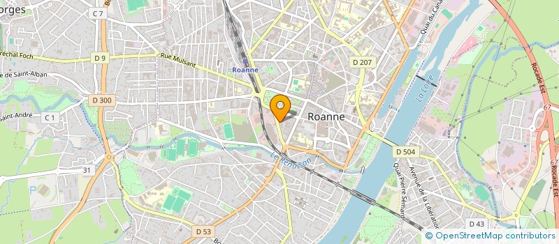 localisation de l'entreprise BIOGROUP LOIRE-ARDECHE  ROANNE