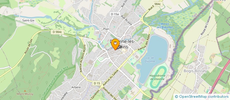 localisation de l'entreprise BIOHAIR à DIVONNE-LES-BAINS