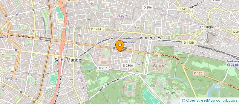 localisation de l'entreprise BIOINVEST CONSULTING à VINCENNES