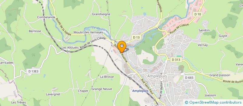 localisation de l'entreprise BIOJOLAIT  AMPLEPUIS