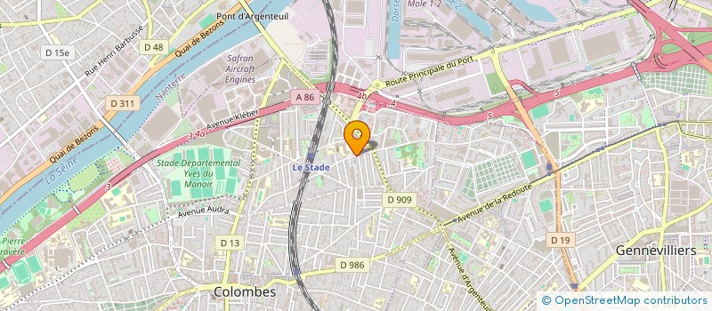localisation de l'entreprise BIOLAB à COLOMBES