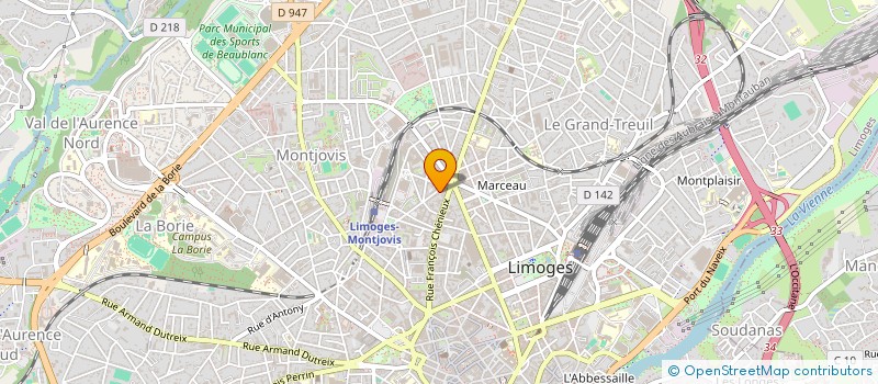 localisation de l'entreprise BIOLIMM 2 à LIMOGES